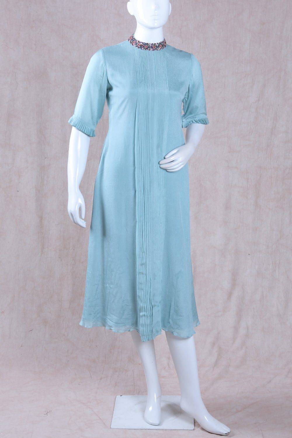 Turquoise Green Anarkali Top