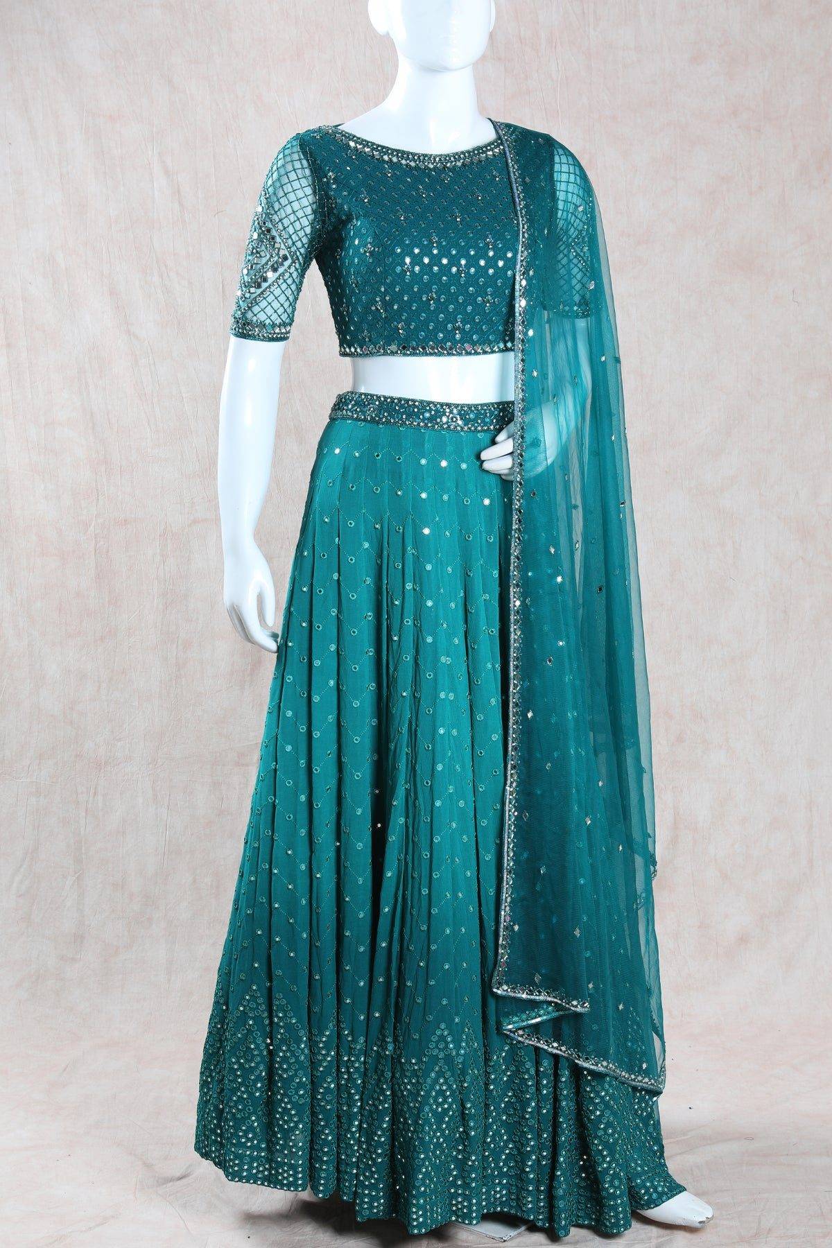 Turquoise Green Lehanga