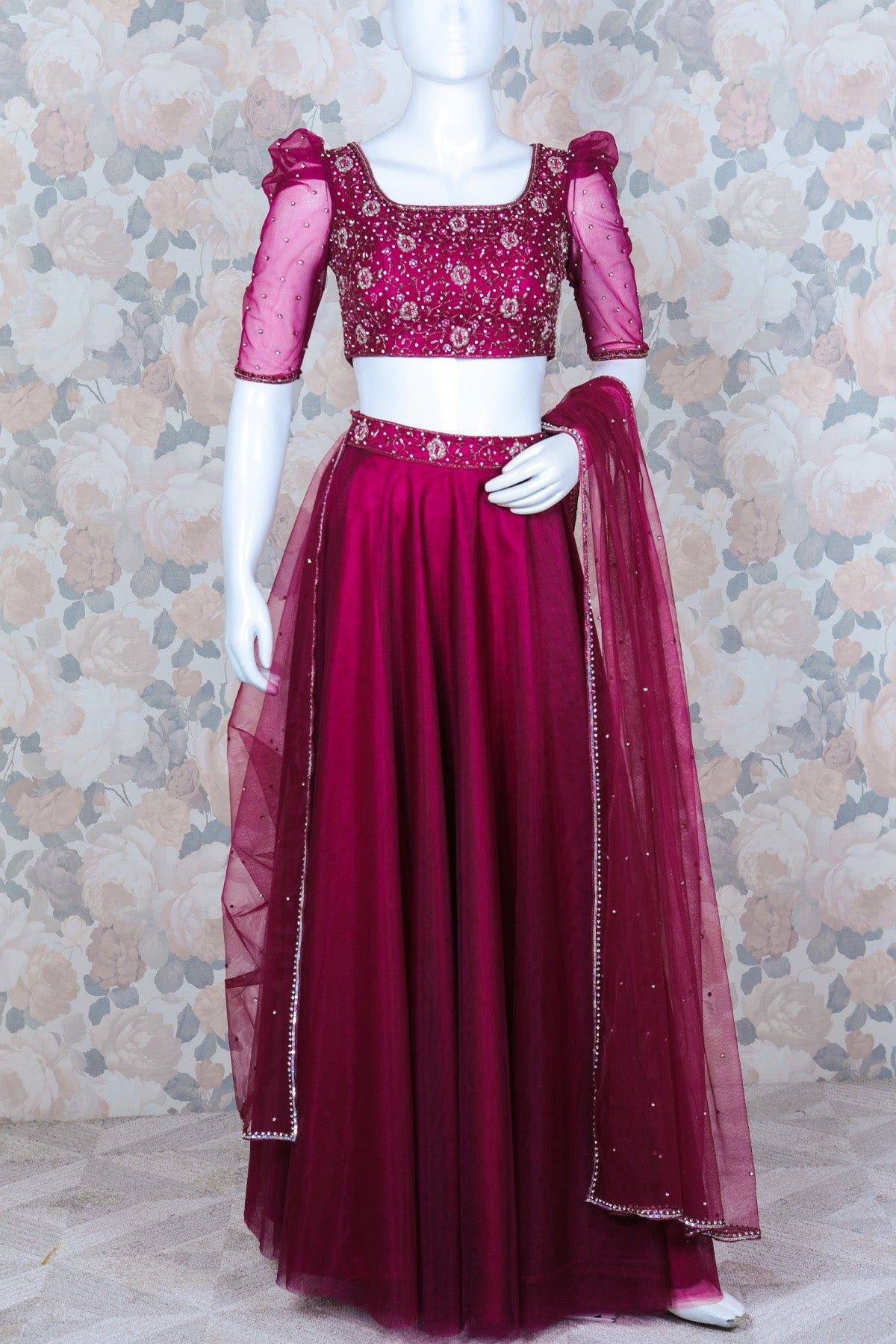 Wine Purple Lehenga